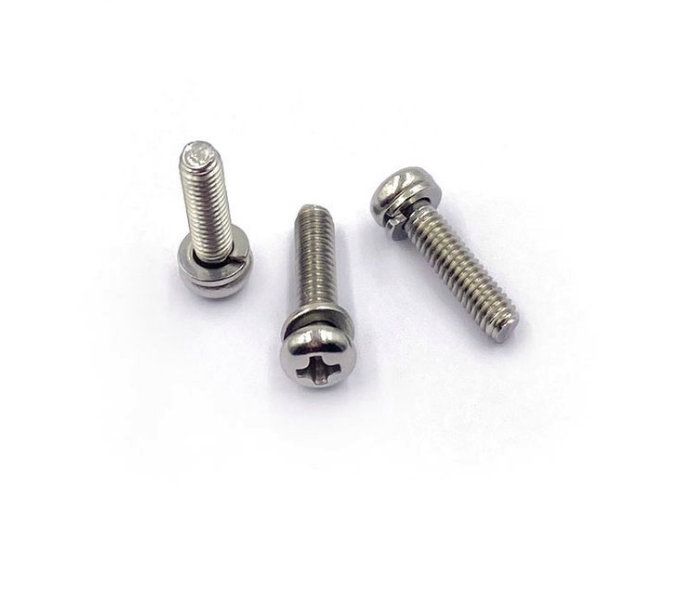 十字圆头带弹垫组合螺钉GB9074.3